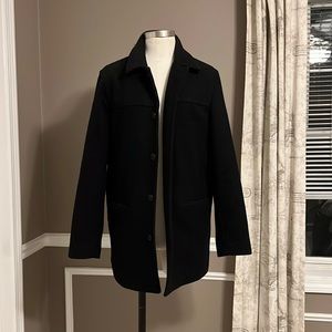 Jcrew university car coat in black 100% wool